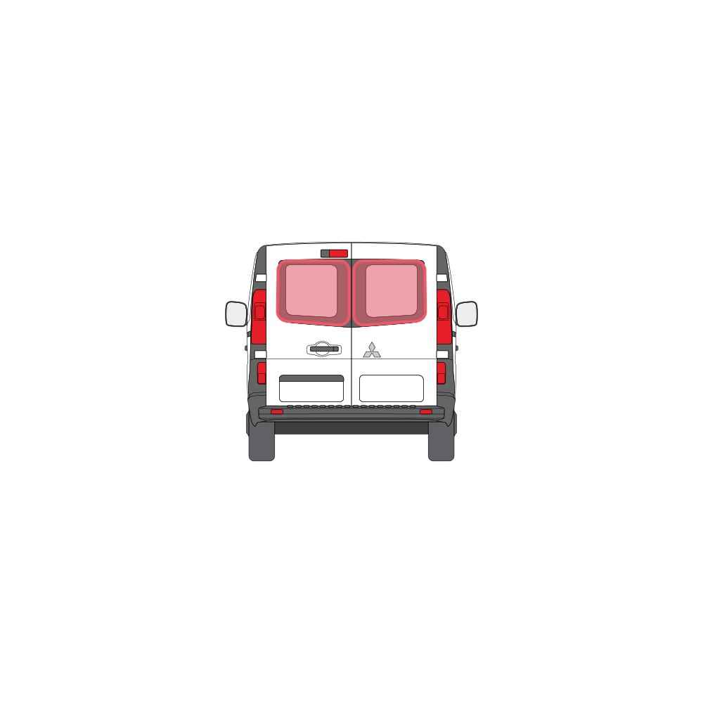 Mitsubishi Express Rear Door Window Cover