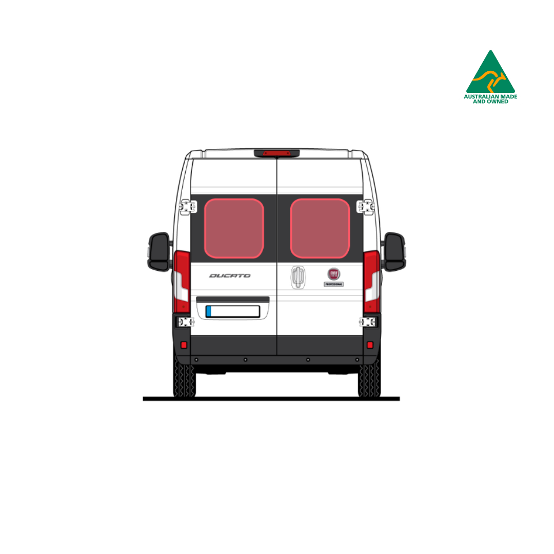 Rear door window covers for Fiat Ducato