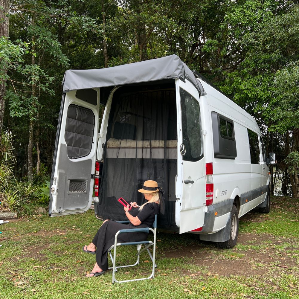 campervan rear tent Rear Barn Doors Awning – Vanketo