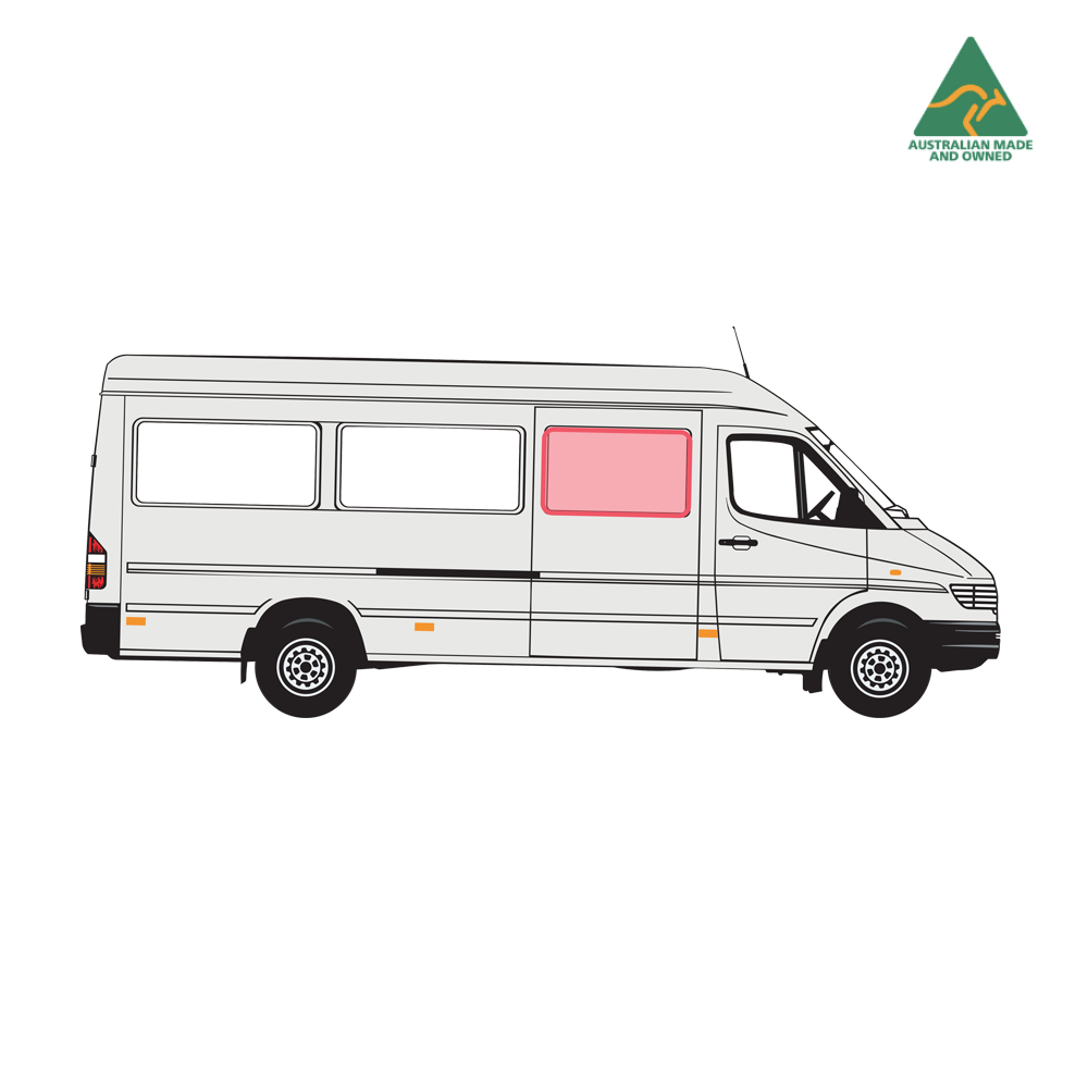 Sprinter 2019-2023 - Cubierta de ventana de puerta deslizante - Hecho en Australia 🇦🇺
