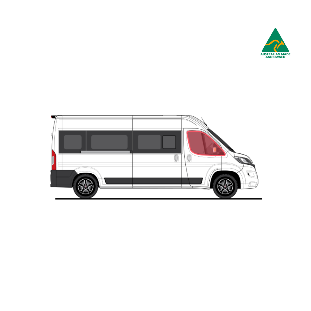 Front door window covers for Fiat Ducato