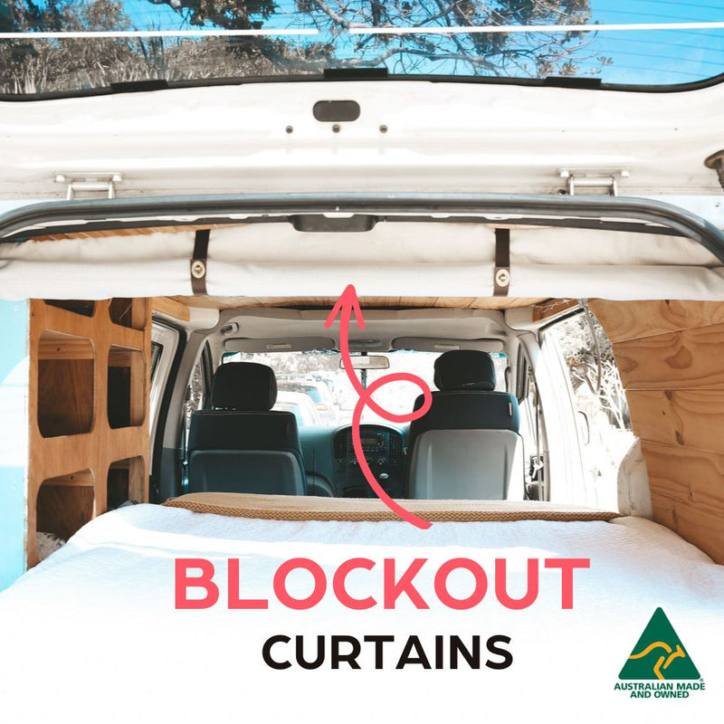 Laden Sie das Bild in Galerie -Viewer, REAR Blockout Curtains for Small Vans - Australian Made 🇦🇺
