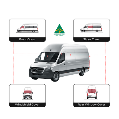 Sprinter 2019–2023 – komplettes Set Fensterabdeckungen – Aussie Made 🇦🇺