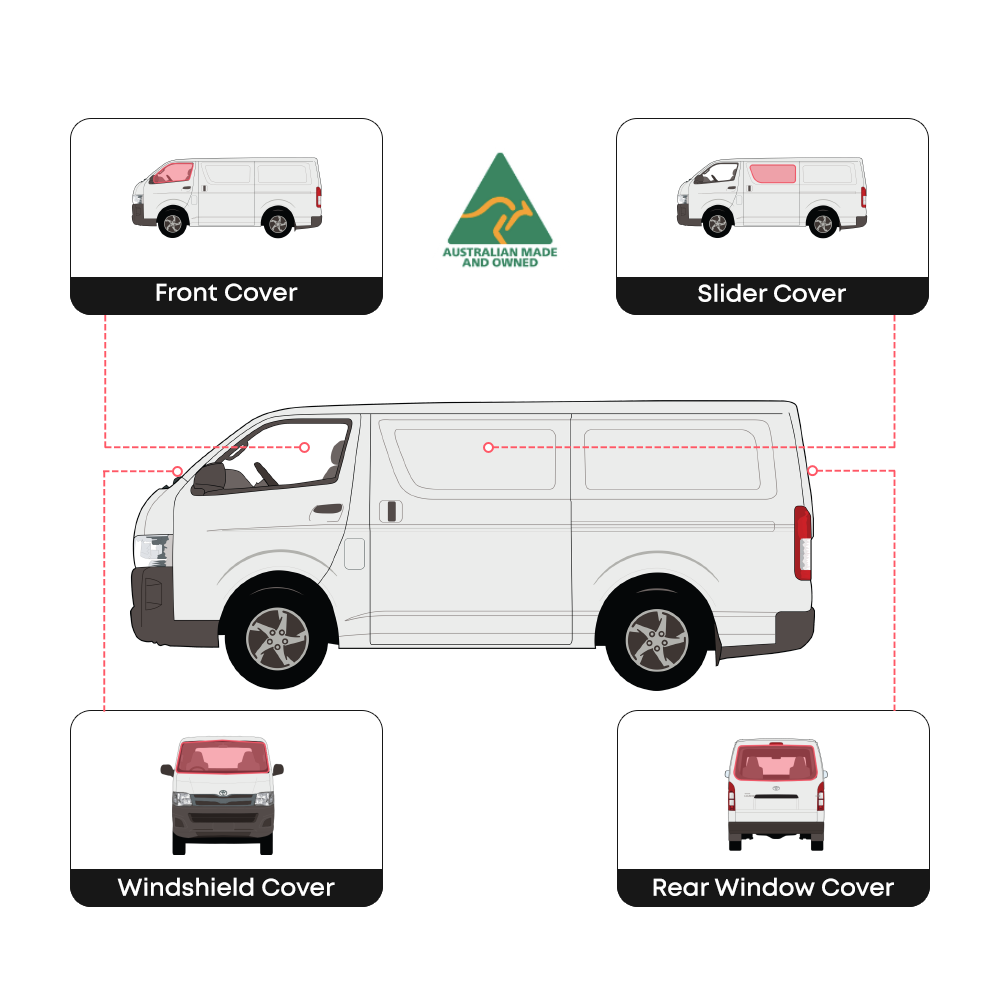 Toyota Hiace Full Set Window Covers