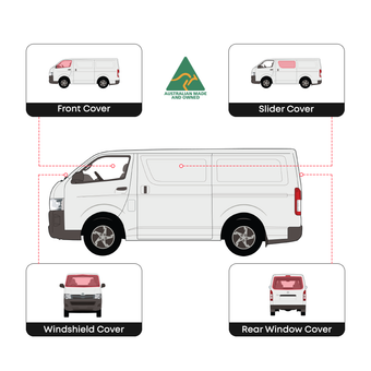 Toyota Hiace insulated full set window covers