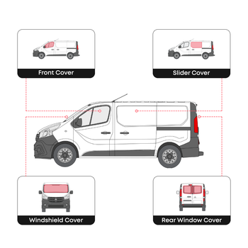 Mitsubishi Express rear door window cover