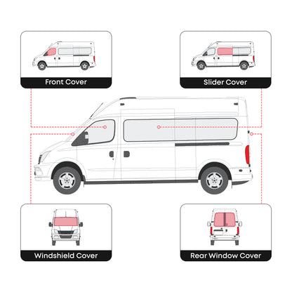 LDV Deliver 9 - Juego completo de cubiertas para ventanas - Hecho en Australia 🇦🇺