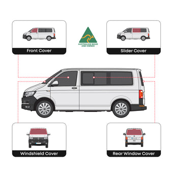 VW Transporter Full Set (5) Window Covers