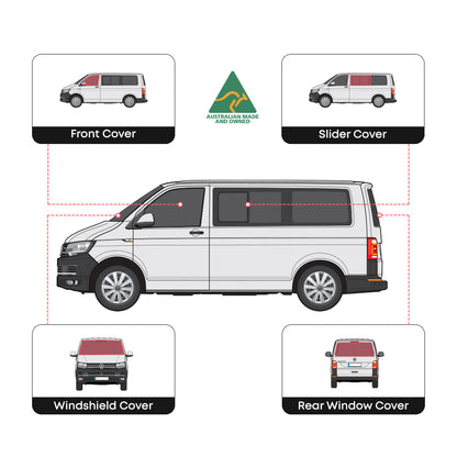 VW Transporter Full Set (5) Window Covers