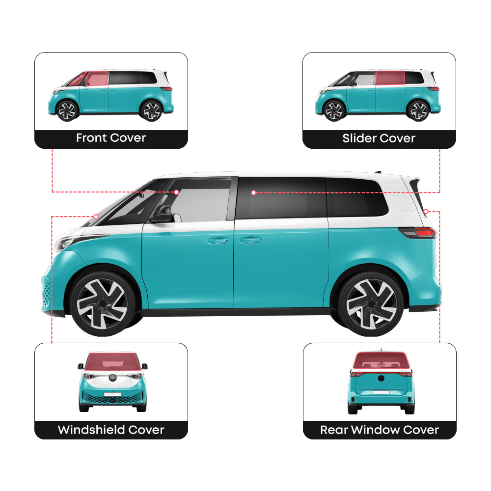 VW Buzz Full Set - (5) Window Covers