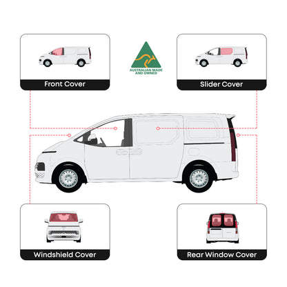 Iveco Daily 2015-2023 - JUEGO COMPLETO de cubiertas para ventanas - Hecho en Australia 🇦🇺