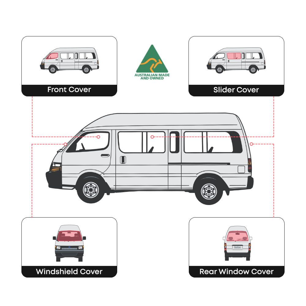 Toyota Commuter full set window covers