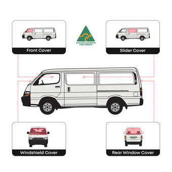 Toyota Hiace insulated full set window covers