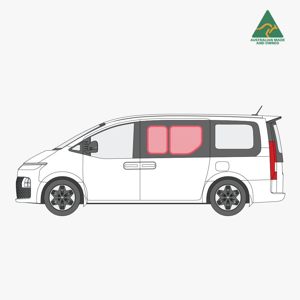 Hyundai Staria slider door window cover