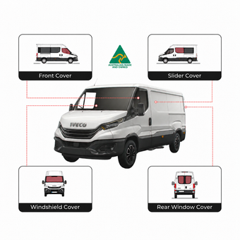 Iveco Daily 2015-2023 - JUEGO COMPLETO de cubiertas para ventanas - Hecho en Australia 🇦🇺