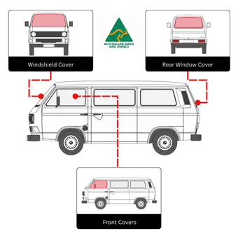 Kombi Cab Set Fensterabdeckung (3 Fenster)