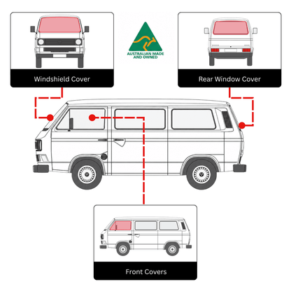 Kombi Cab Set Fensterabdeckung (3 Fenster)