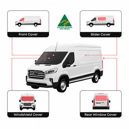 LDV Deliver 9 – KOMPLETTES SET Fensterabdeckungen – Aussie Made 🇦🇺