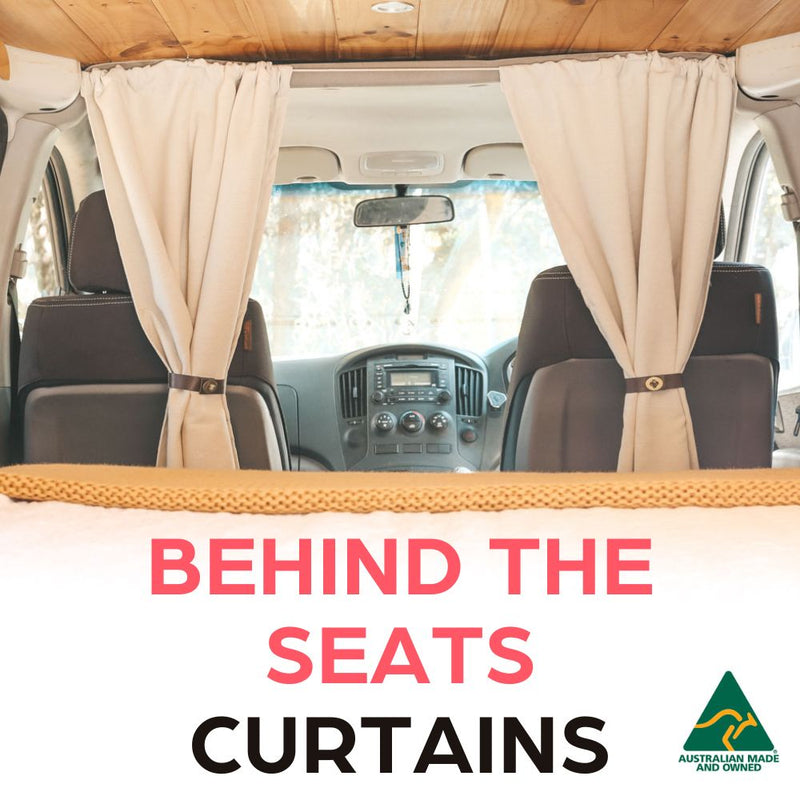 Cargue la imagen en el visor de la galería, BEHIND THE SEATS Blockout Curtains for Small Vans - Australian Made 🇦🇺

