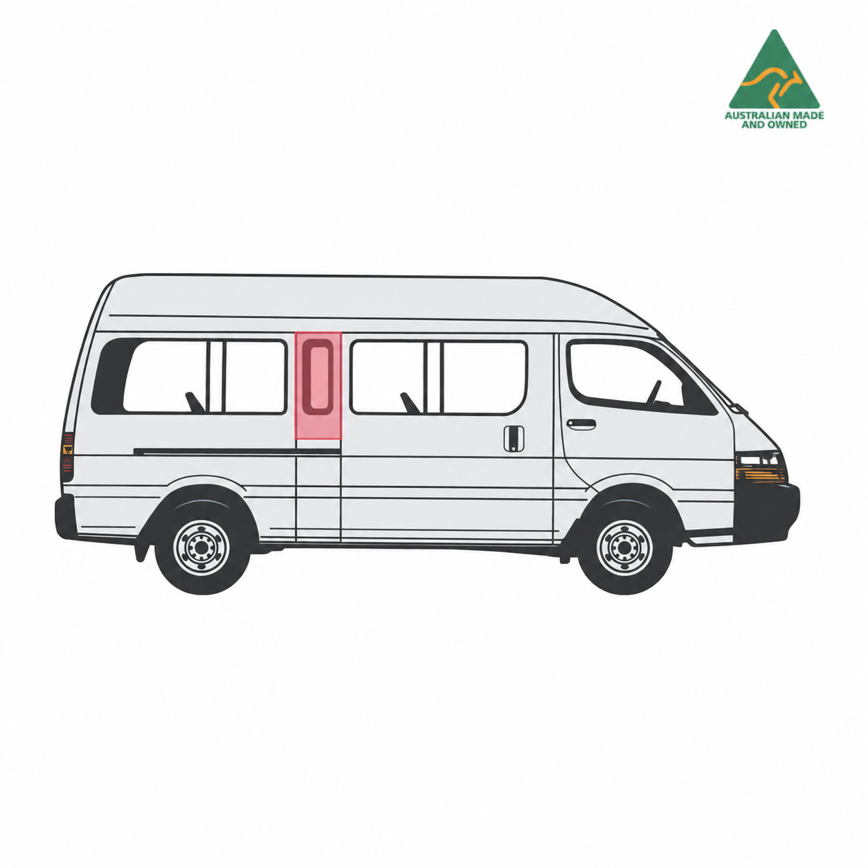 Toyota Commuter Middle Panel Window Cover (Driver)