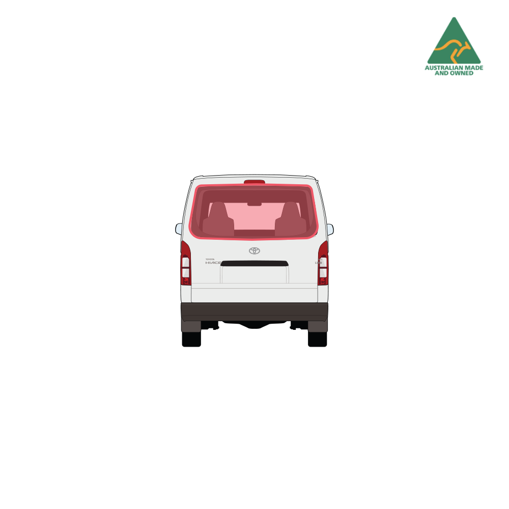 Rear door window cover for Toyota Hiace