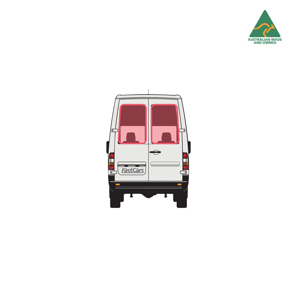 Rear door window covers for Sprinter