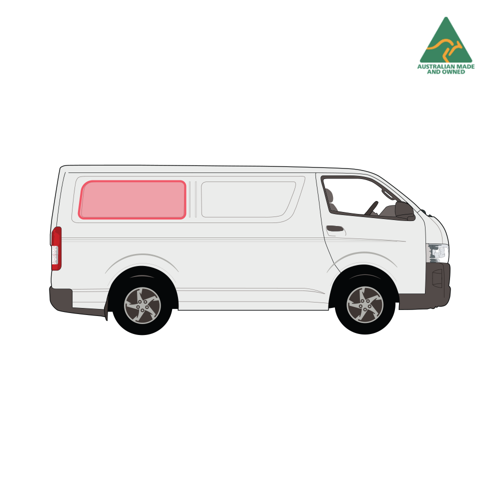 Rear and middle panel window covers for Toyota Commuter