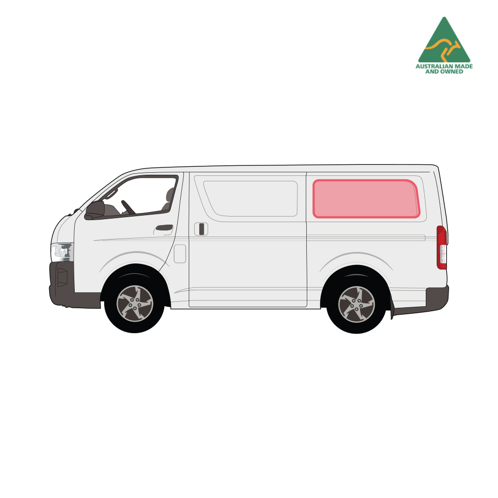 Rear and middle panel window covers for Toyota Commuter
