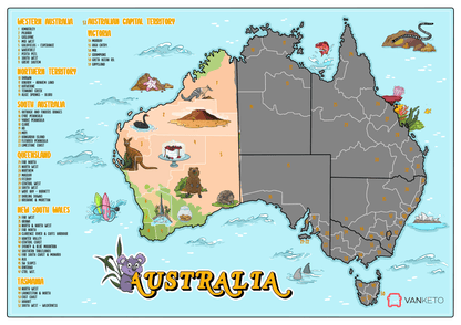 Scratch Australia Travel Map | Scratch Off Map for Travellers