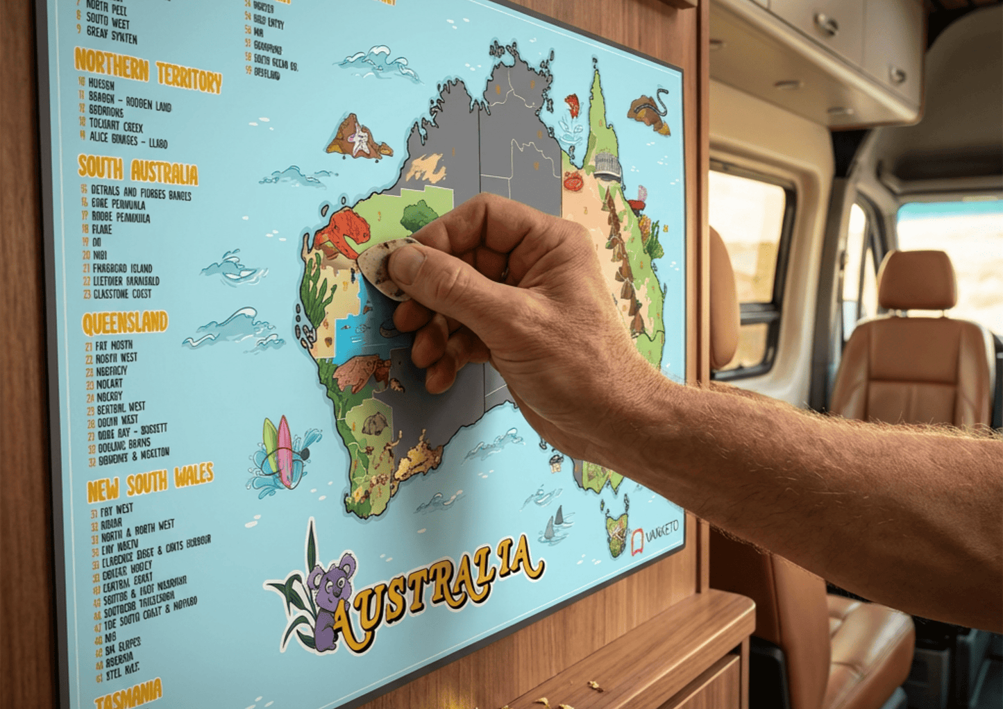 Scratch Australia Travel Map | Scratch Off Map for Travellers