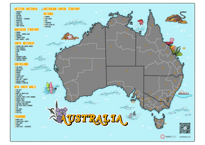 Scratch Australia Travel Map | Scratch Off Map for Travellers