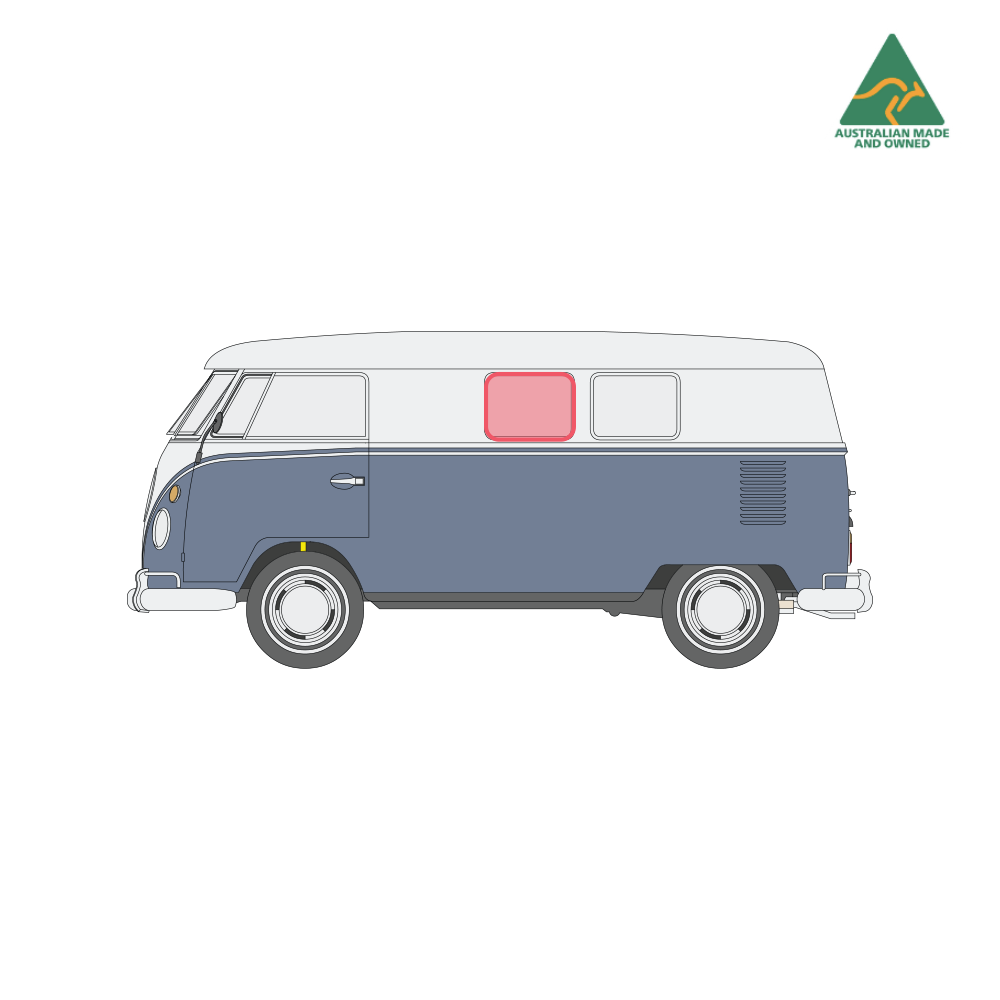 Kombi Slider Door Window Cover (Passenger)
