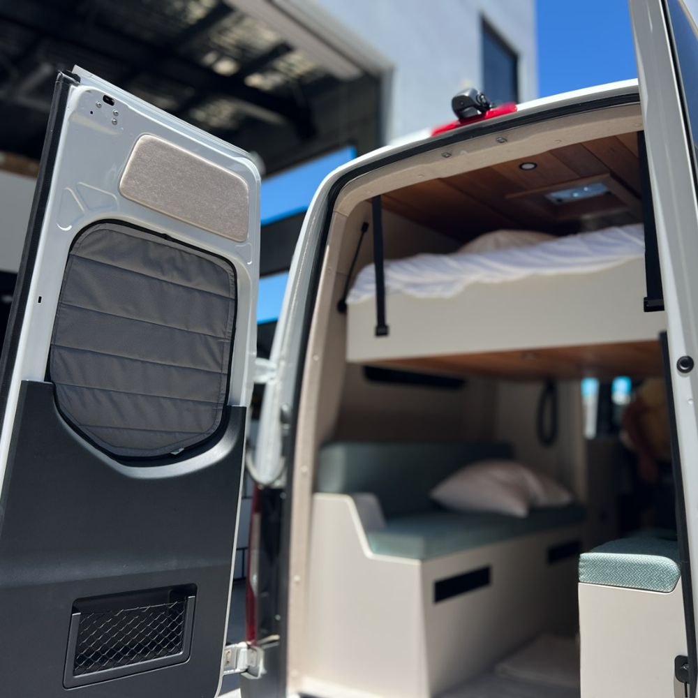 Rear door window covers for Sprinter