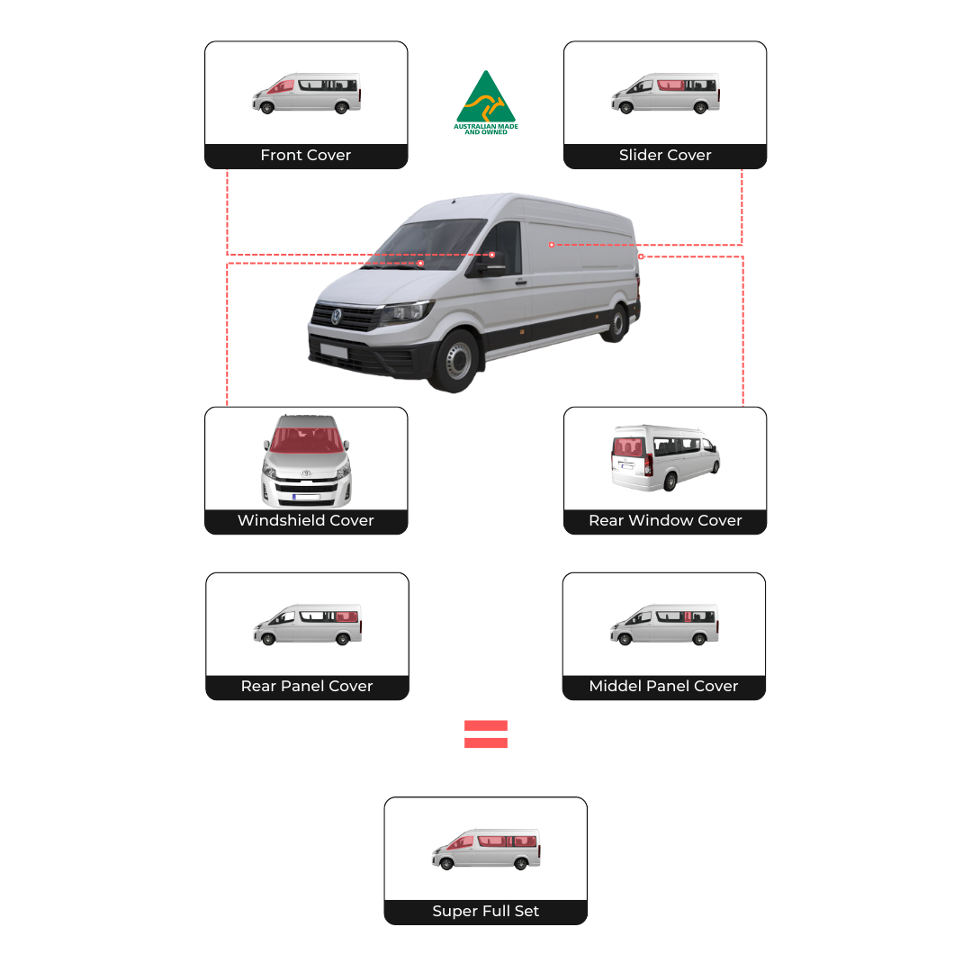 Toyota Commuter super full set window covers