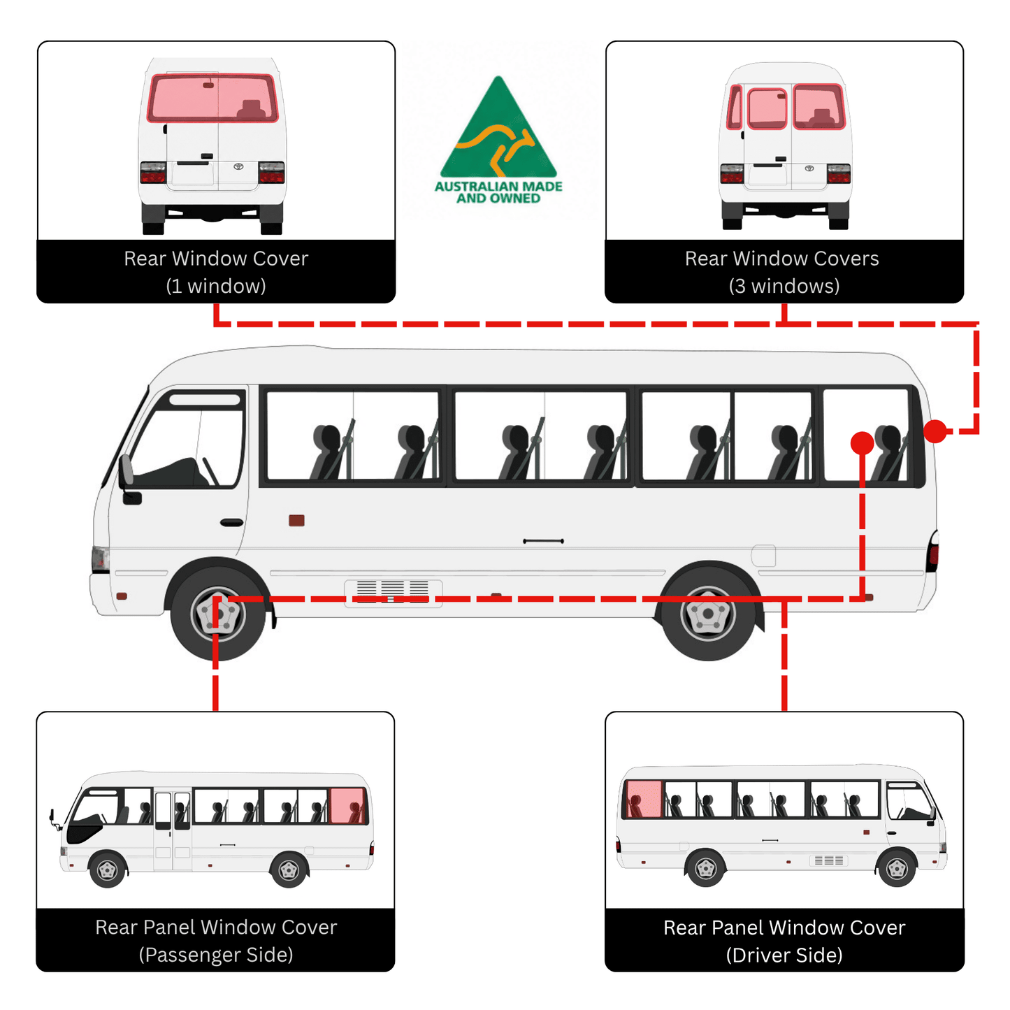 Toyota Coaster Rear Sleep Set