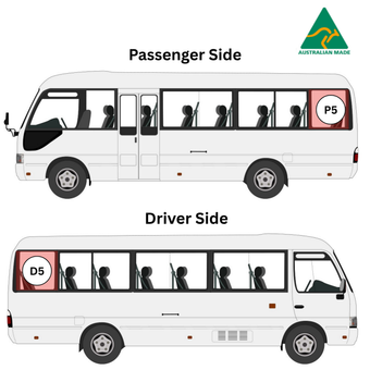 Cubiertas para ventanas laterales de Toyota Coaster