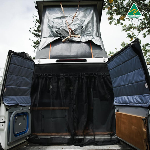 Rear door magnetic fly screen for Toyota Troopy