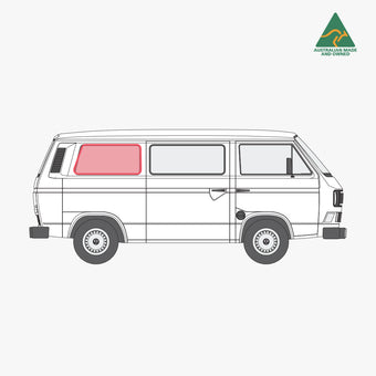 Kombi Rear Panel Window Cover (Driver)