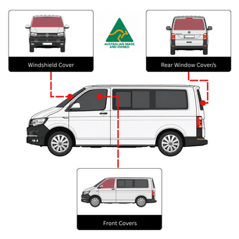 VW Transporter Fahrerhaus-Set Fensterabdeckung