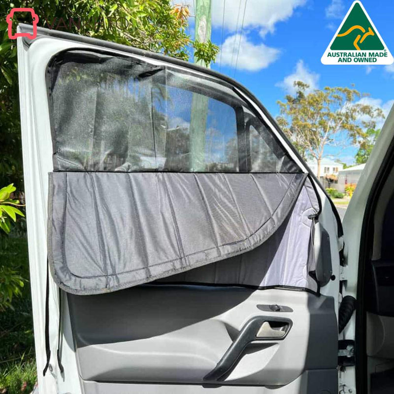 Load image into Gallery viewer, VW Crafter 2006-2016 Full Set Window Covers With Fly Screen (Front Windows) - and - Without Fly Screen (Front Windows)
